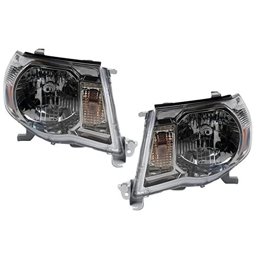 【並行輸入品】 TRQ Headlight Assembly Set Headlights Driver \u0026 Passenger Side Haの画像