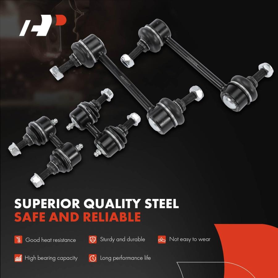 A Premium Set of 12, Front Lower Control Arm, Inner Outer Tie Ro 並行輸入品_6