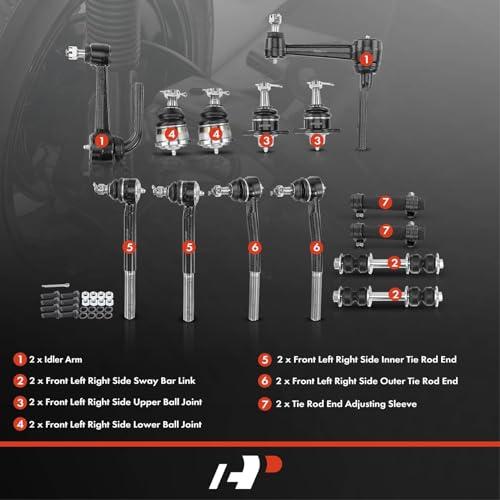 A Premium 14Pcs Front Suspension Kit, Upper & Lower Ball Joint I 並行輸入品の画像