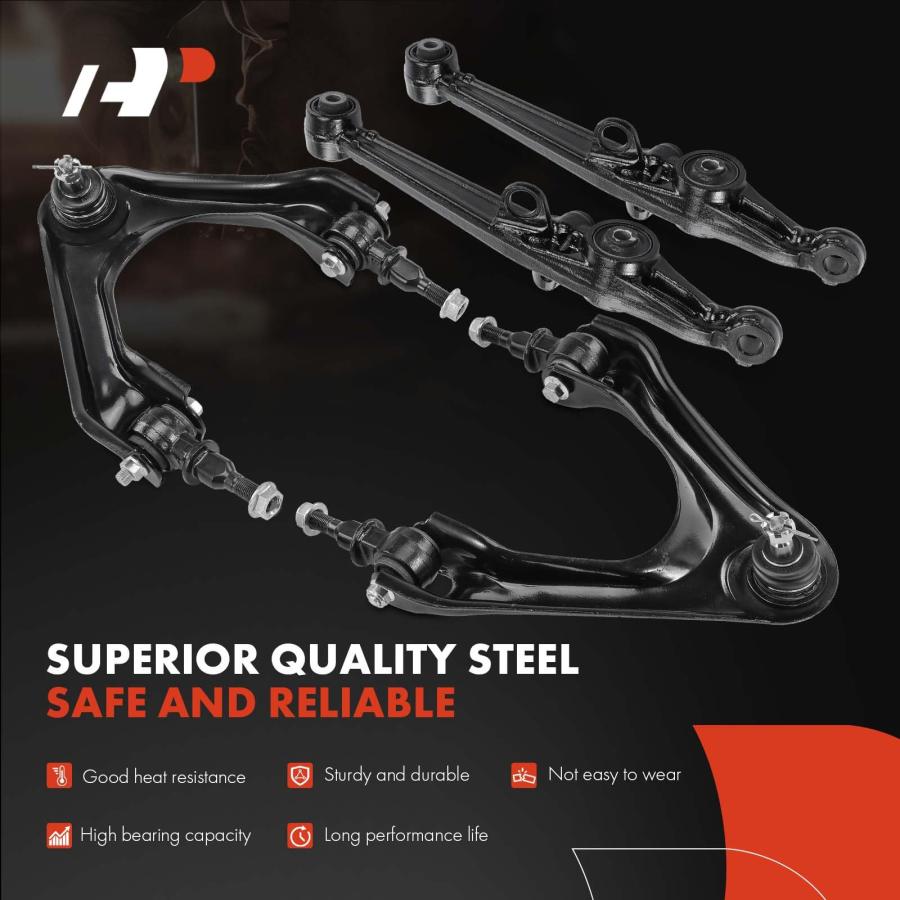 A Premium Set of 14, Upper Lower Control Arm, Inner Outer Tie Ro 並行輸入品の画像