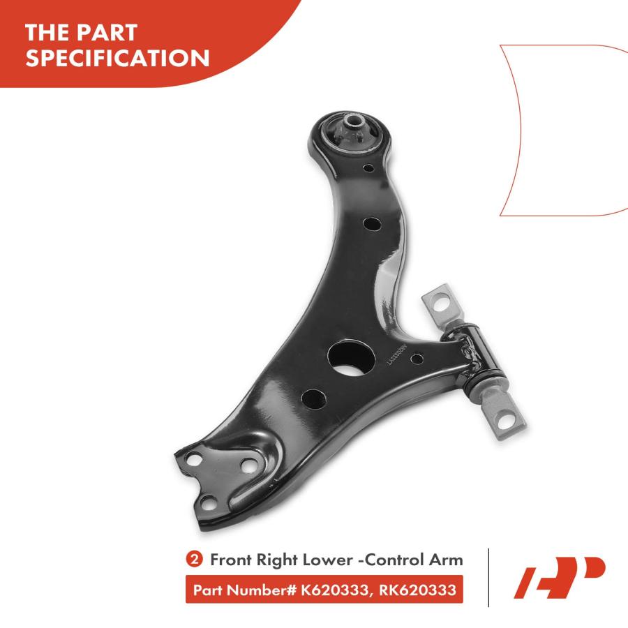A Premium Set of 8, Front Lower Control Arm, Lower Ball Joint, I 並行輸入品の画像