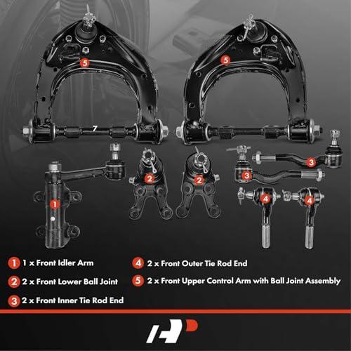 A Premium Set of 9, Front Upper Control Arm, Lower Ball Joint, I 並行輸入品の画像