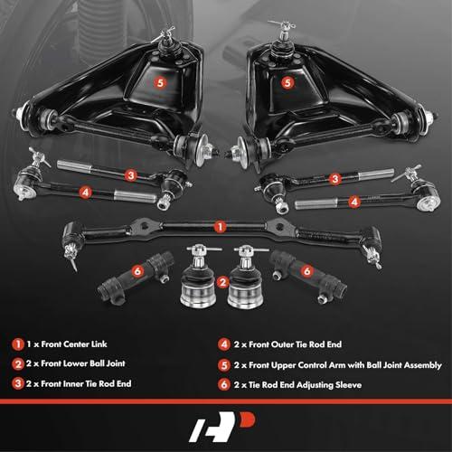 【並行輸入品】 A Premium 11Pcs Front Suspension Kit, Upper Control Arm Lower Baの画像