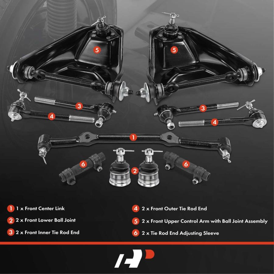 【並行輸入品】 A Premium 11Pcs Front Suspension Kit, Upper Control Arm Lower Baの画像