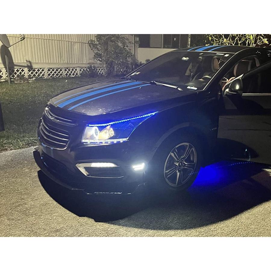 【並行輸入品】 iJDMTOY Semi Clear Lens Front Bumper White Double Row Full LED S