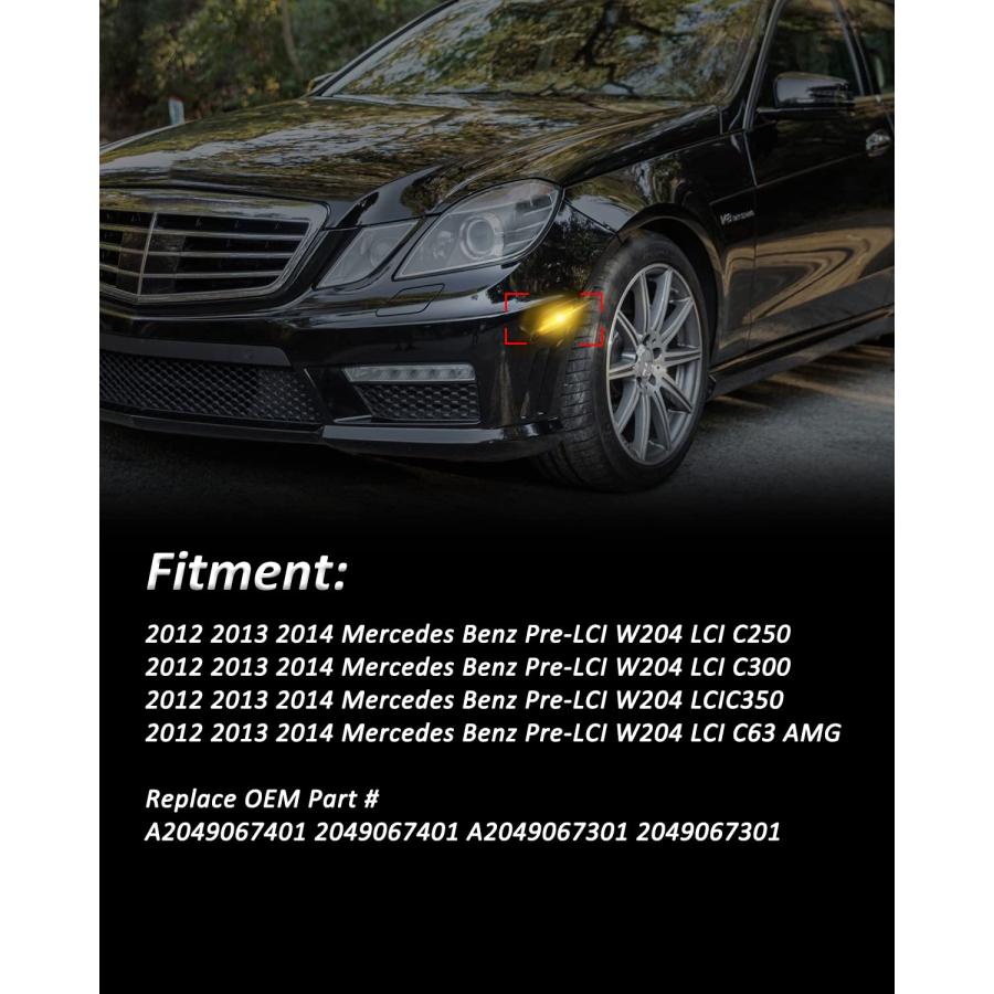 【並行輸入品】Bestview LEDサイドマーカーライト 2012 2014 メルセデスベンツ W204 LCI C250 C300 C350