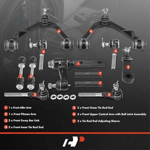 A Premium Set of 12, Front Upper Control Arm, Sway Bar Link, Inn 並行輸入品の画像