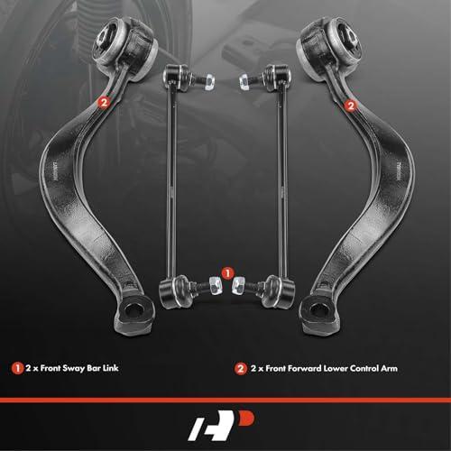 【並行輸入品】 A Premium Set of 4， Front Forward Lower Control Arm， Sway Bar Li_4