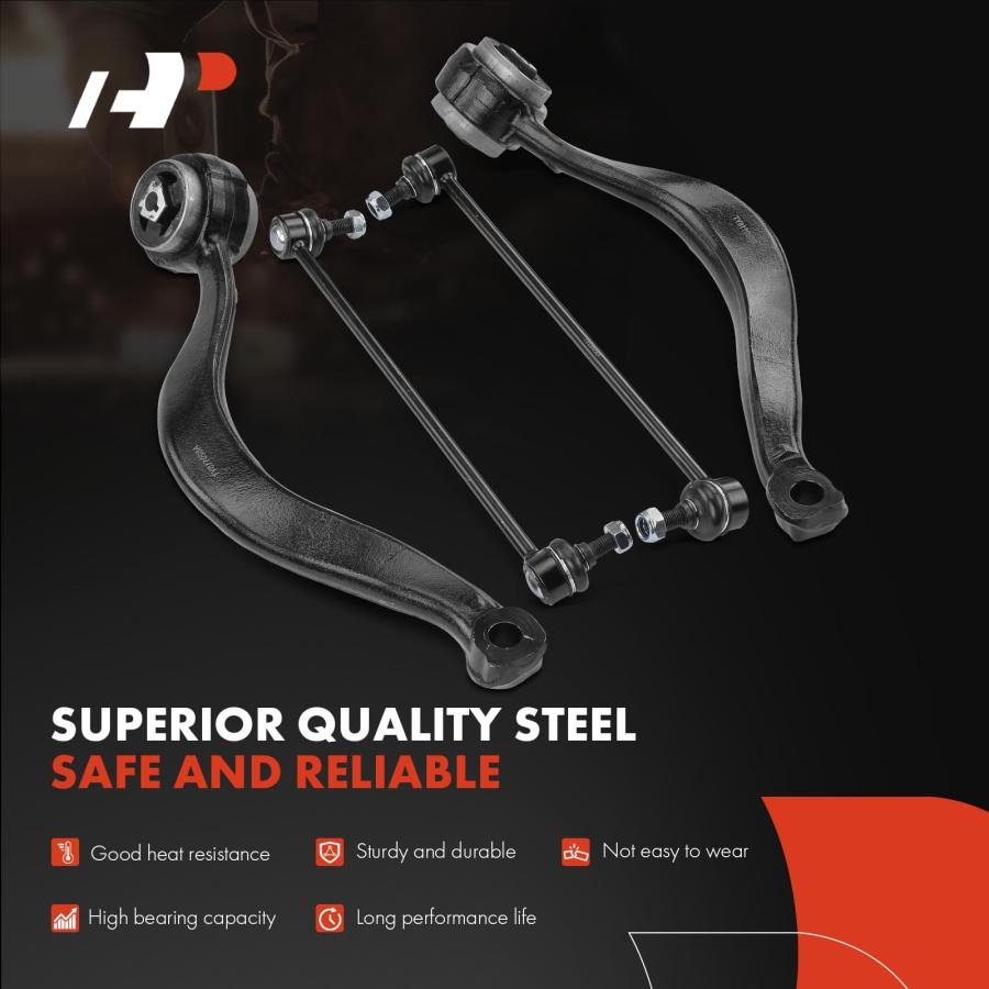 【並行輸入品】 A Premium Set of 4， Front Forward Lower Control Arm， Sway Bar Li_6