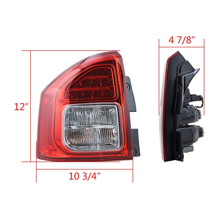 【並行輸入品】 LeeMas Replacement for 2011 2014 Jeep Compass Driver Passenger Sの画像
