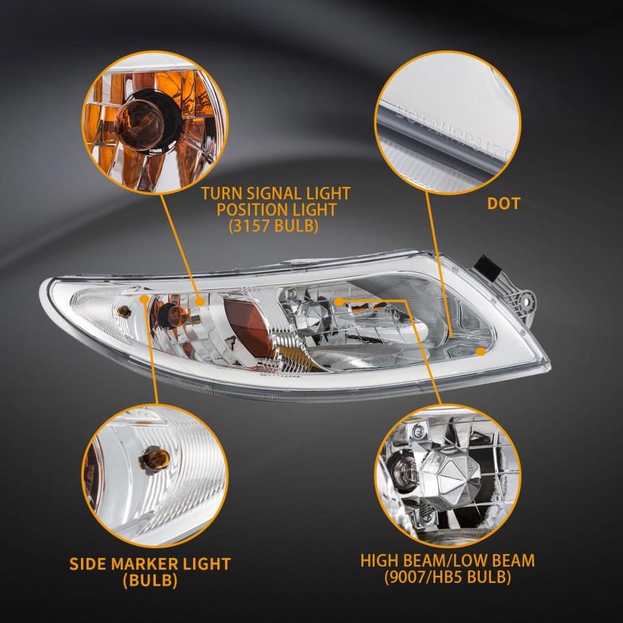 EVERESTHD ヘッドライトアセンブリ 2個 2002 2018 International Durastar 4100 42 並行輸入品の画像