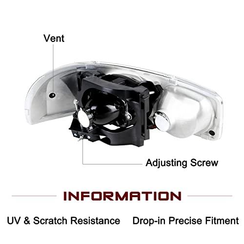 JSBOYAT プロジェクターLEDヘイローヘッドライトアセンブリ 4個 2001 2006 GMC Yukon Denaliモデ 並行輸入品の画像