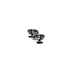 DRL LED Strip Tube Bar Black Housing Crystal Headlights With Sig 並行輸入品の画像