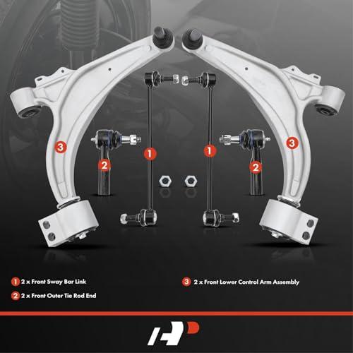 A Premium Set of 6, Front Lower Control Arm, Sway Bar Link, Oute 並行輸入品の画像