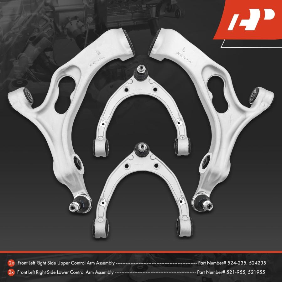 A Premium Set of 4, Front Upper & Lower Control Arm Kit, with Ba 並行輸入品の画像