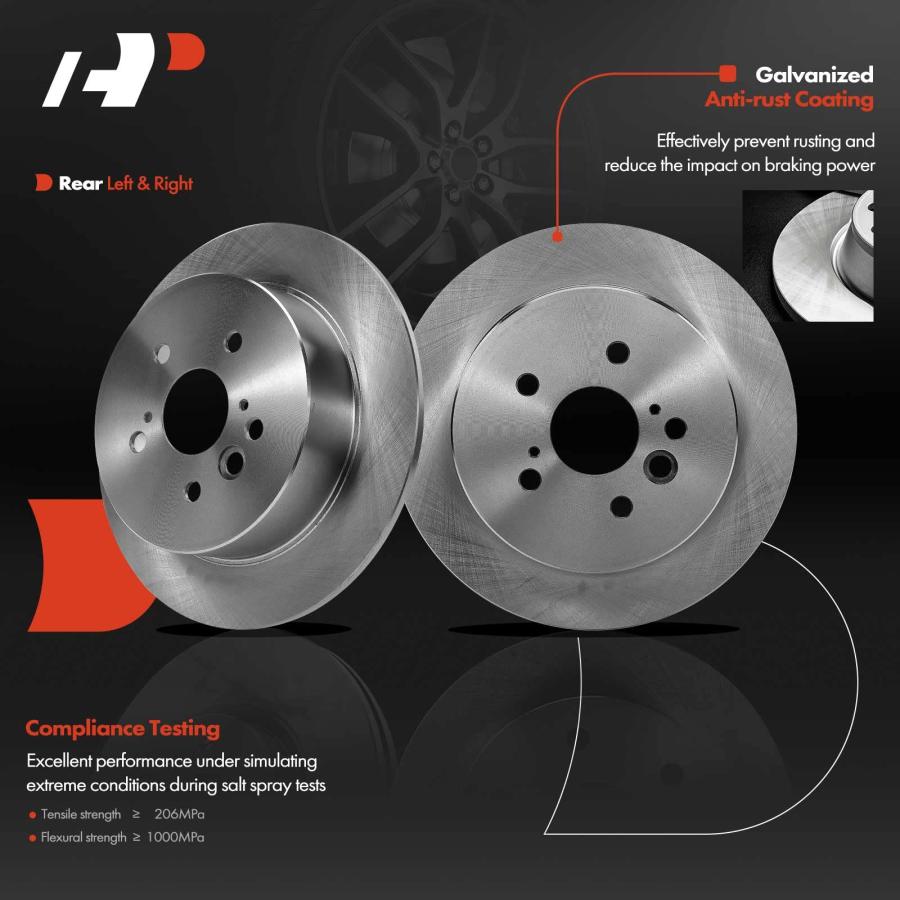 A Premium 11.93 inch (303mm) Rear Solid Disc Brake Rotors + Cera 並行輸入品の画像