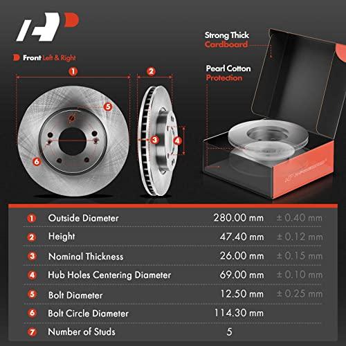 【並行輸入品】 A Premium 10.50 inch (266.7mm) Disc Brake Rotors + Ceramic Padsの画像
