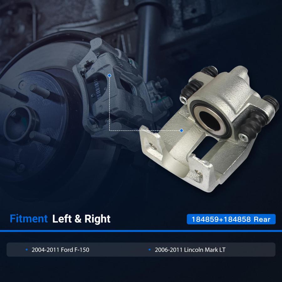 Autoround リアディスクブレーキキャリパーアセンブリ ブラケット付き Ford F 150 2004 2011 Linco 並行輸入品の画像