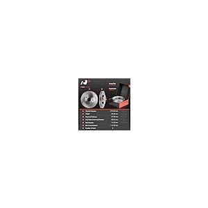 A Premium Front Disc Brake Rotors and Ceramic Pads Kit with Cali 並行輸入品の画像
