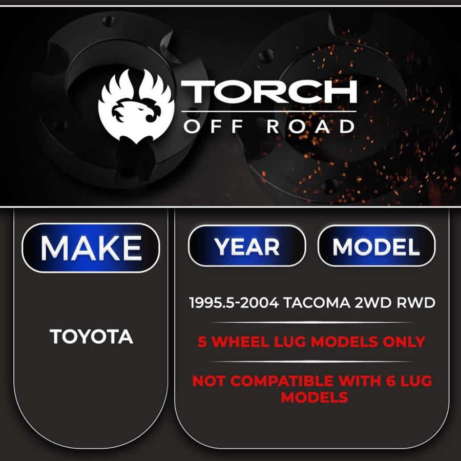 TORCH 2" Front Lift Kit for 1995.5 2004 Toyota Tacoma 2WD RWD 並行輸入品_5