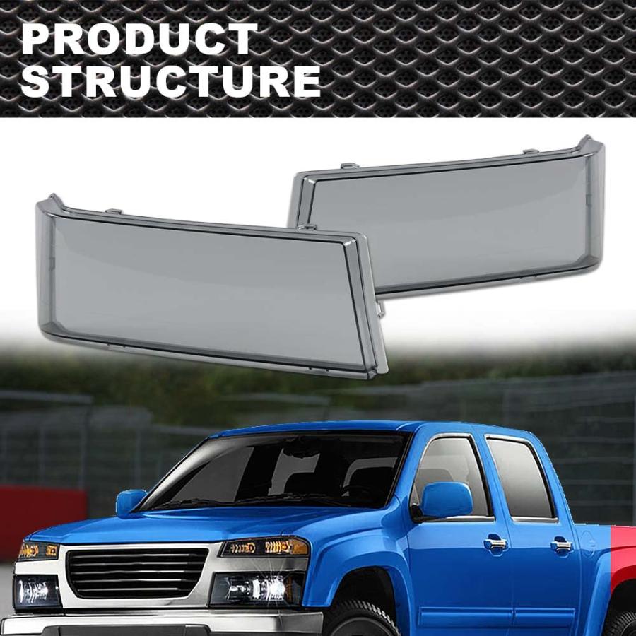 CROSSDESIGN Headlights Lamps Lens Smoked Cover Compatible with 2 並行輸入品の画像