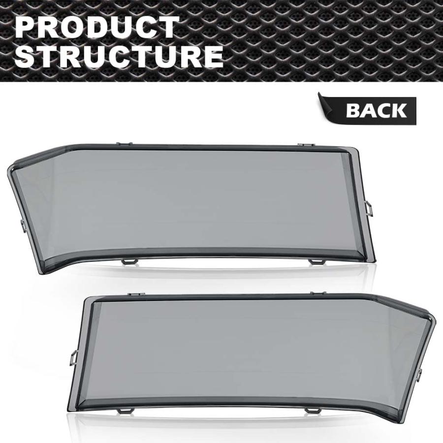 CROSSDESIGN Headlights Lamps Lens Smoked Cover Compatible with 2 並行輸入品の画像