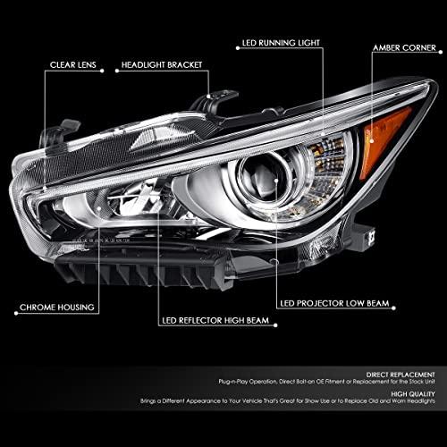 【並行輸入品】DNA MOTORING OEM HL 0181 L 左側 LED ヘッドライト 14 17 インフィニティ Q50対応 アダプテの画像