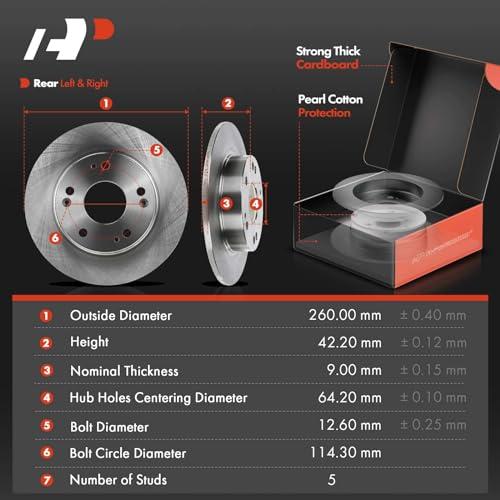 ブランド登録なし - A Premium Rear Disc Brake Rotors and Ceramic Pads Kit with Calip 並行輸入品