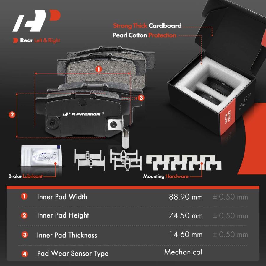 ブランド登録なし - A Premium Rear Disc Brake Rotors and Ceramic Pads Kit with Calip 並行輸入品