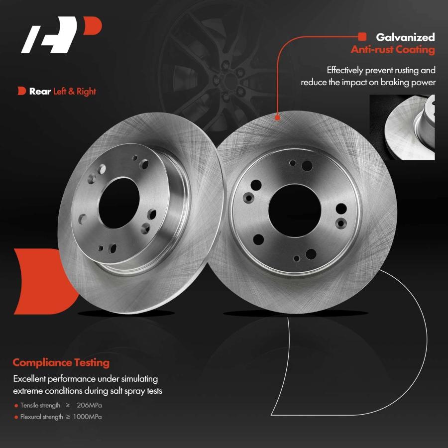 ブランド登録なし - A Premium Rear Disc Brake Rotors and Ceramic Pads Kit with Calip 並行輸入品