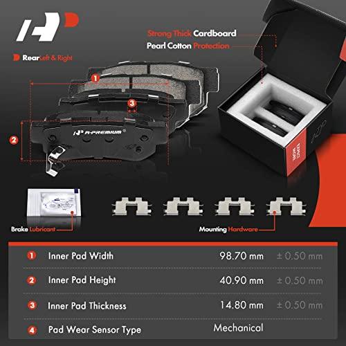 【並行輸入品】 A Premium Rear Disc Brake Rotors and Ceramic Pads Kit with Calipの画像
