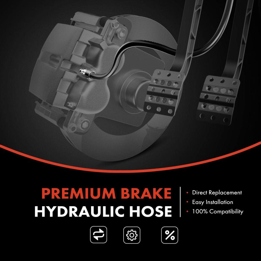 【並行輸入品】 A Premium Front Driver and Passenger Brake Hydraulic Hose Compatの画像