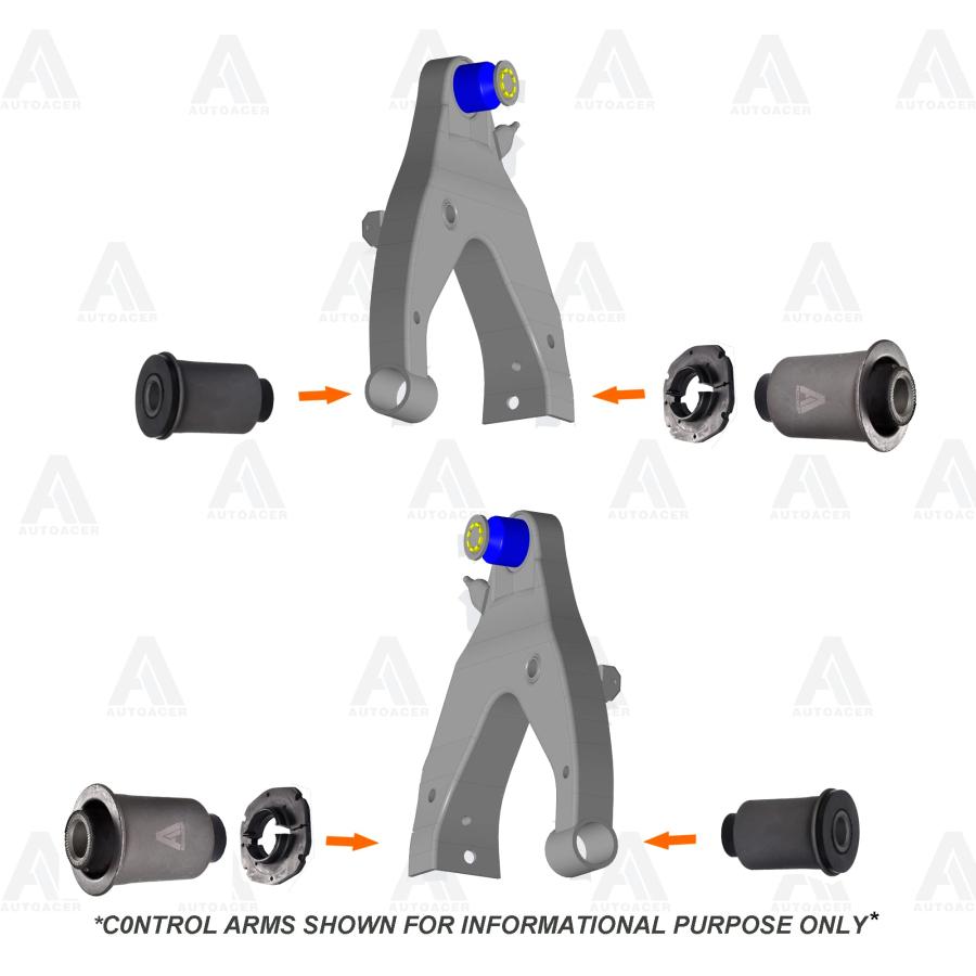AUTOACER Complete Front Upper & Lower Control Arm Bushing Kit 並行輸入品_6