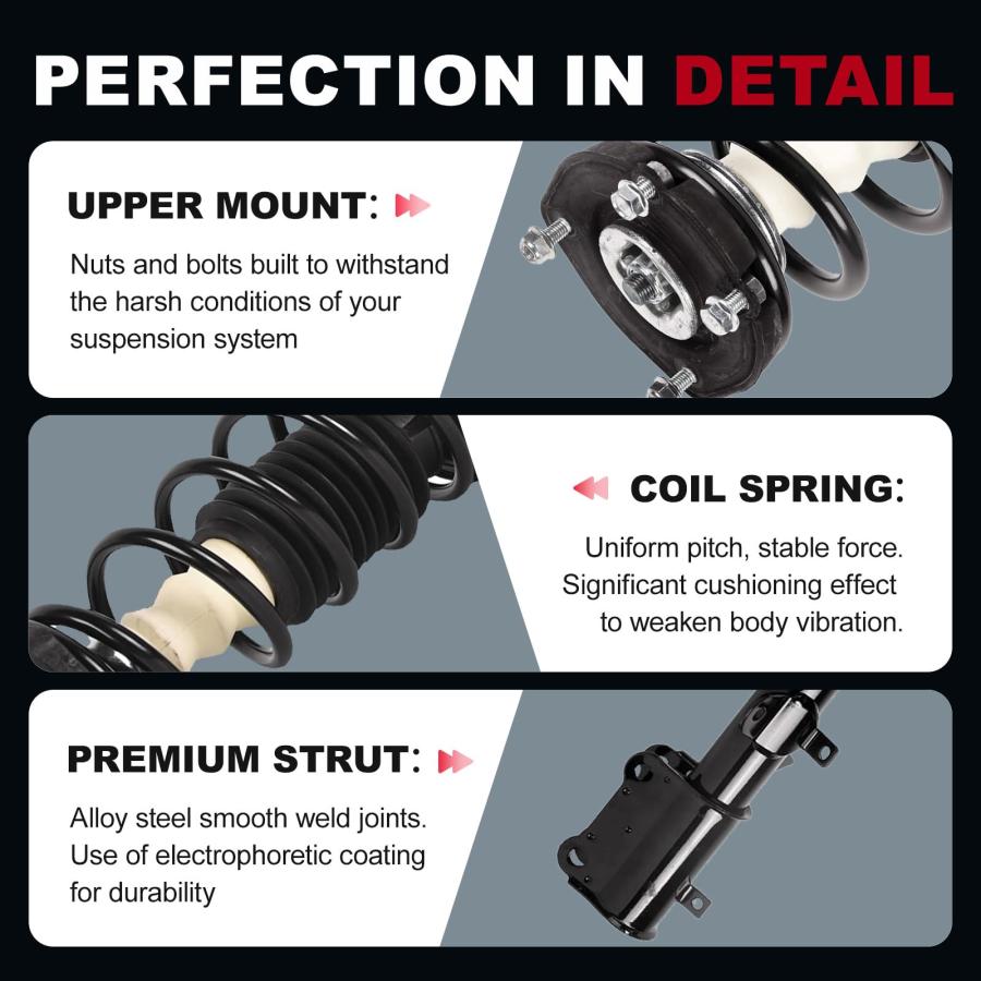 【並行輸入品】 TOPAZ Rear Left and Right Complete Strut Shock Assembly 171953 1_9