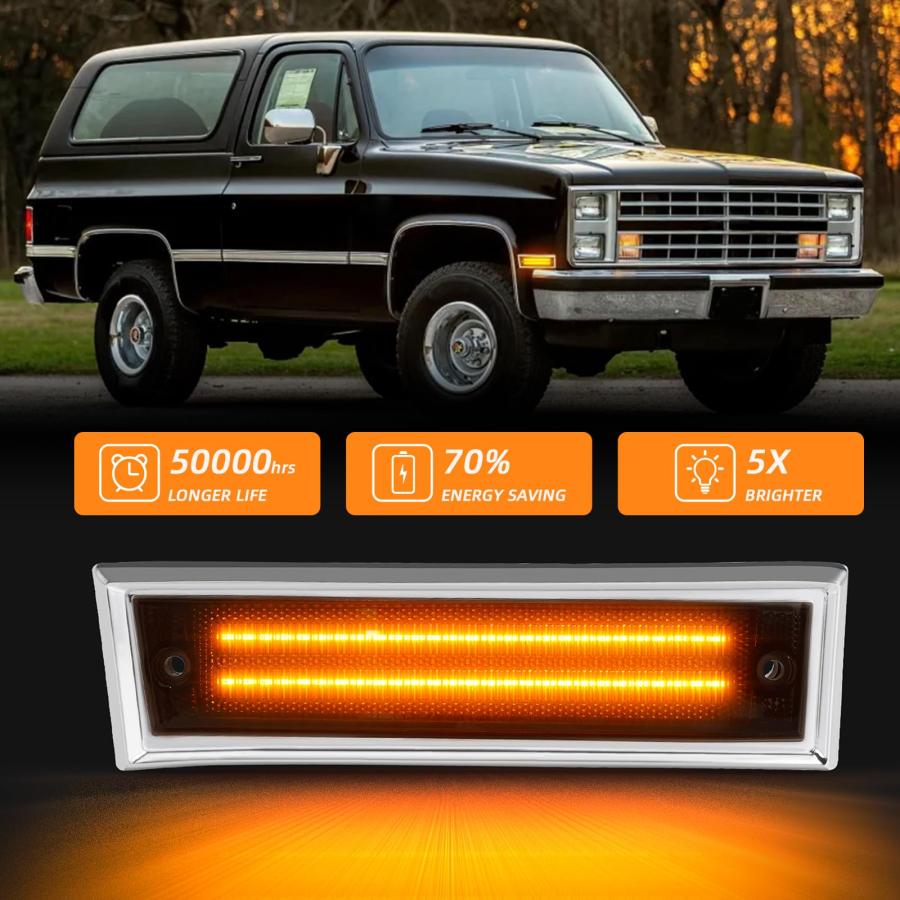 【並行輸入品】 NEIFILES Front LED Side Marker Lights Fender Bumper Lamps Compat
