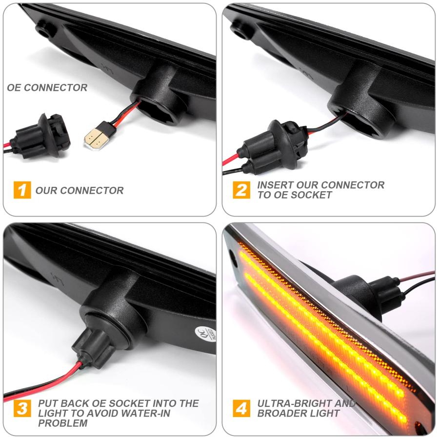 【並行輸入品】 NEIFILES Front LED Side Marker Lights Fender Bumper Lamps Compat