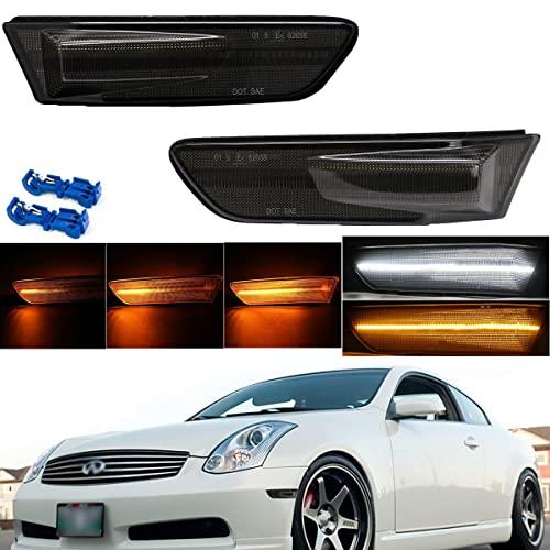 シーケンシャル サイドマーカー ウィンカーライト 2003 2007 インフィニティ G35 クーペ 2002 2007 日産 ス 並行輸入品の画像