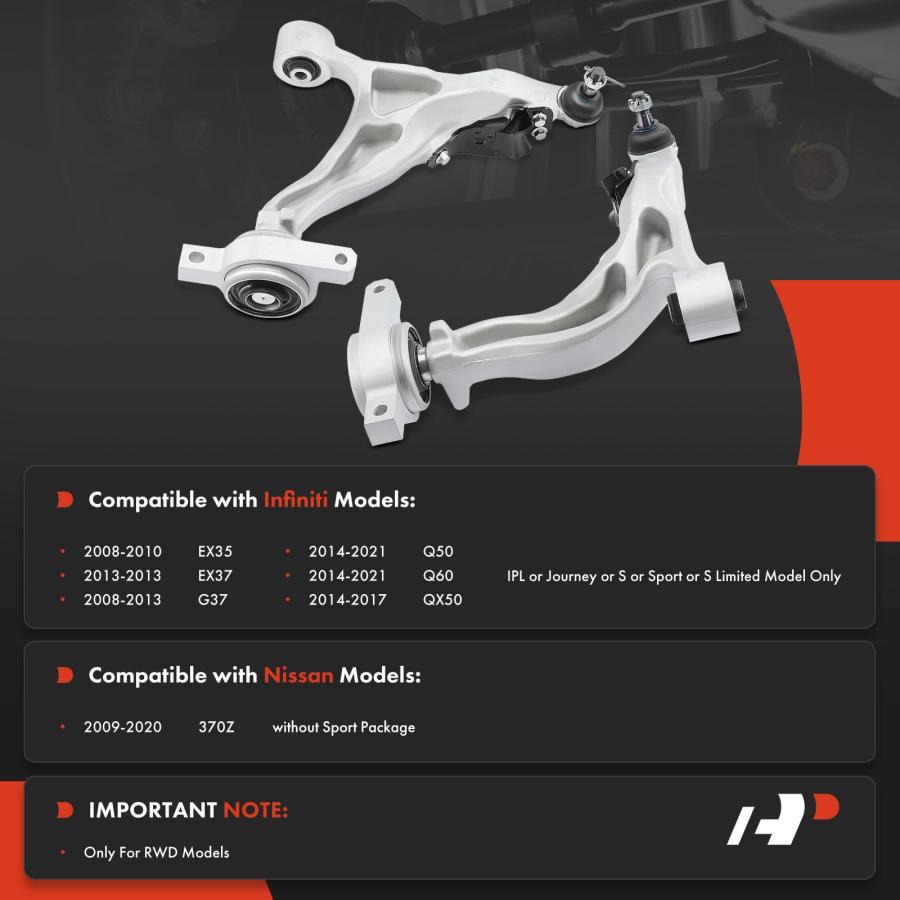 A Premium 2 x Front Lower Control Arm, with Ball Joint & Bushing 並行輸入品の画像
