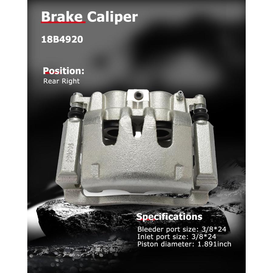 cciyu Rear Right Brake Caliper With Bracket 18B4920 For Ford 200 並行輸入品_6