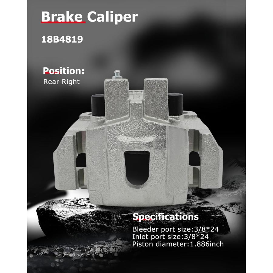 cciyu Rear Right Brake Caliper With Bracket 18B4819 For Jeep 199 並行輸入品_6