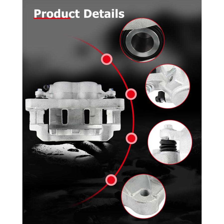 cciyu Front Left \u0026 Right Brake Calipers With Bracket 18 B4790 18 並行輸入品の画像