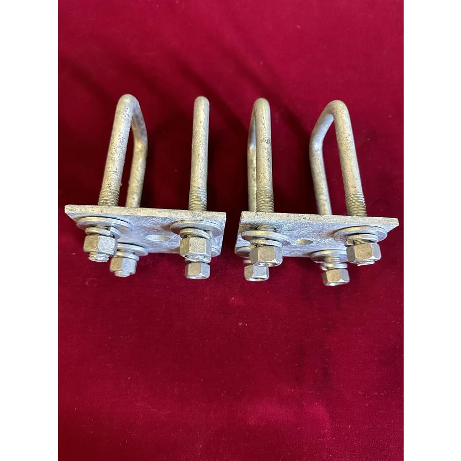 Oconee Steel Works Single Axle Galvanized U Bolt Kit for mountin 並行輸入品_3
