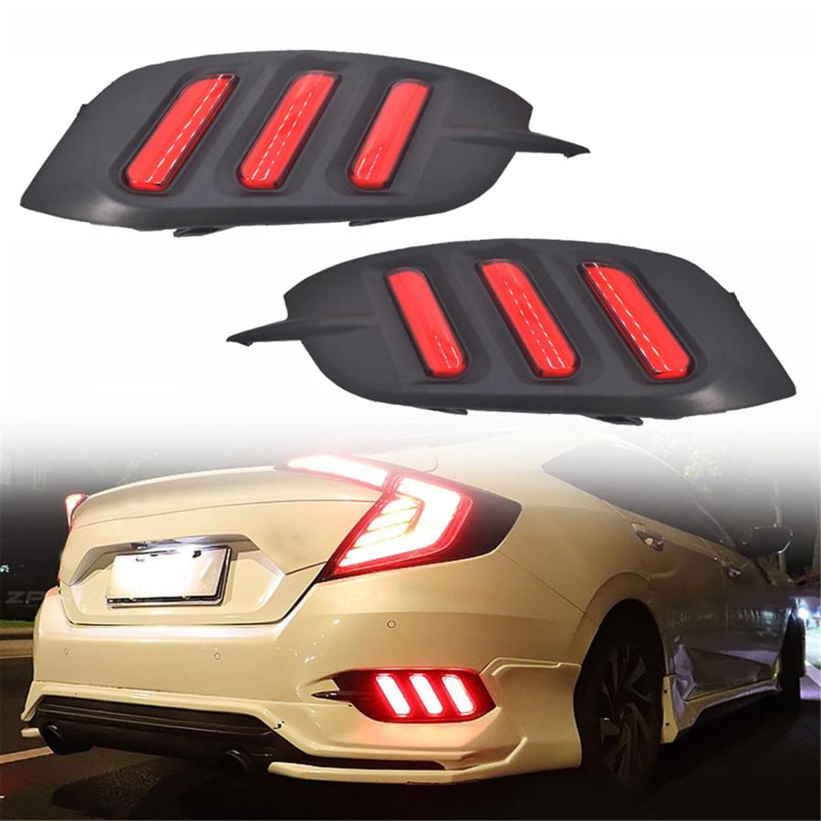 labwork Red Rear Bumper Brake Light Bumper Reflector Lamps Repla 並行輸入品_3