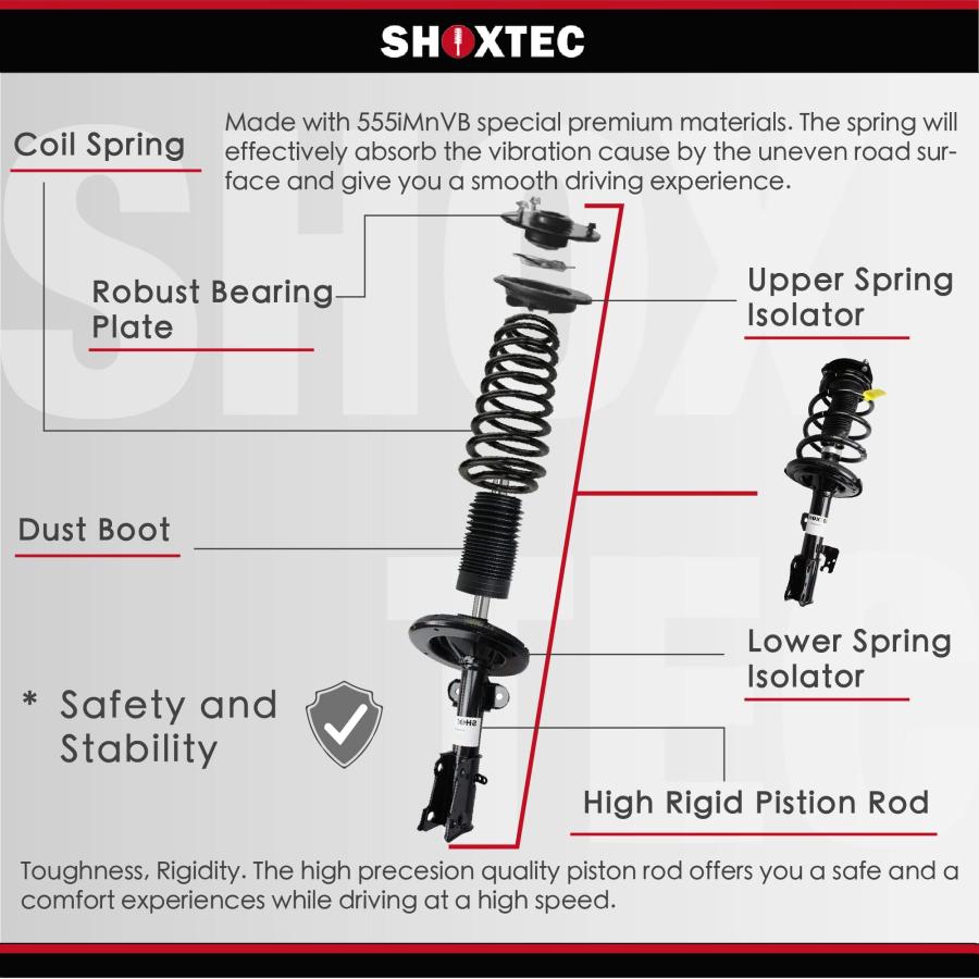 Shoxtec フルセット ストラット ショックアブソーバー 交換用 05 10 シボレー コバルト 06 11 シボレー HHR 並行輸入品の画像