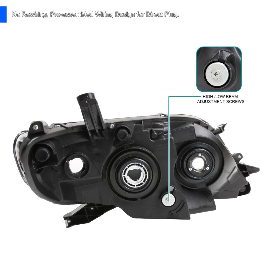 Spec D Tuning クロームハウジング スモークレンズ ヘッドライト プロジェクター付き 2011 2020 トヨタ シエ 並行輸入品の画像