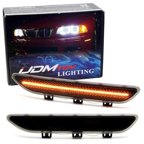 iJDMTOY Dark Smoked Lens Amber Full LED Strip Bumper Reflector R 並行輸入品の画像