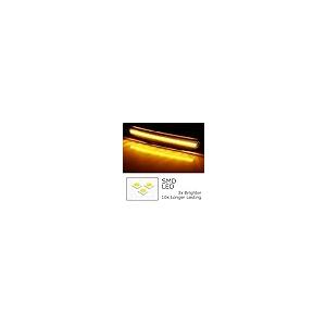 iJDMTOY Dark Smoked Lens Amber Full LED Strip Bumper Reflector R 並行輸入品の画像