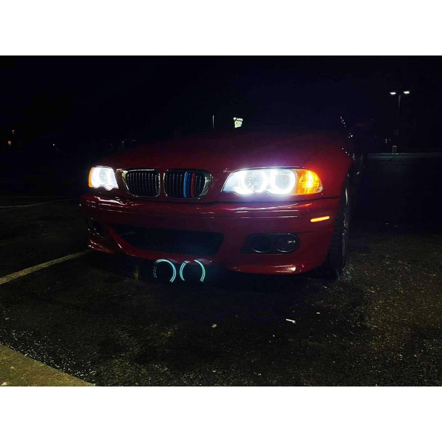iJDMTOY Dark Smoked Lens Amber Full LED Strip Bumper Reflector R 並行輸入品の画像