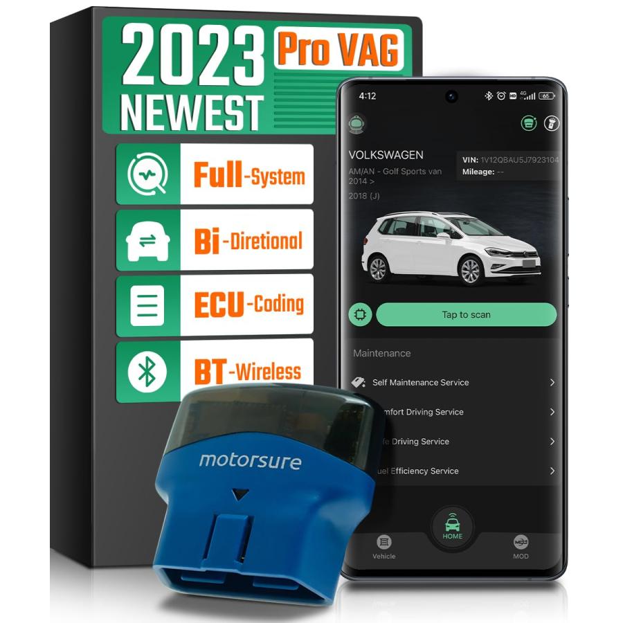 MotorSure OBD2 診断スキャンツール 双方向Bluetoothコードリーダー