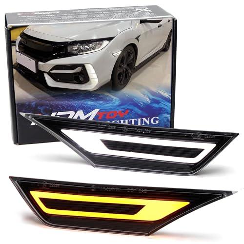 iJDMTOY JDM GT Stype Dark Black Out White Driving/Amber Sequenti 並行輸入品の画像